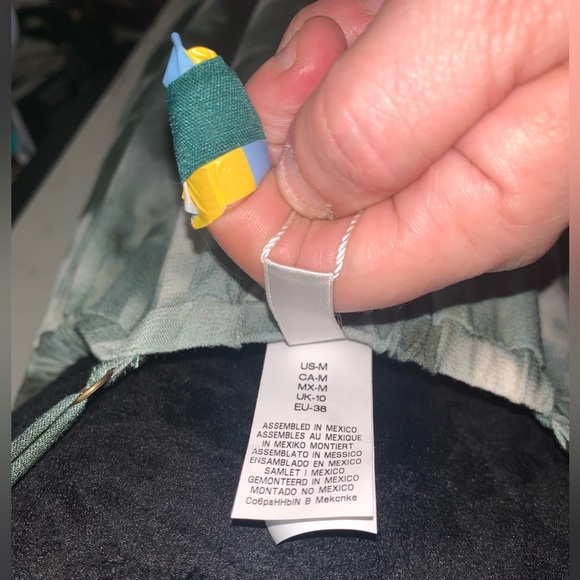 🍀 Lucky Brand Green Tie Dye Asymmetrical Hem Dress- NWT- Size: medium - Picture 5 of 8